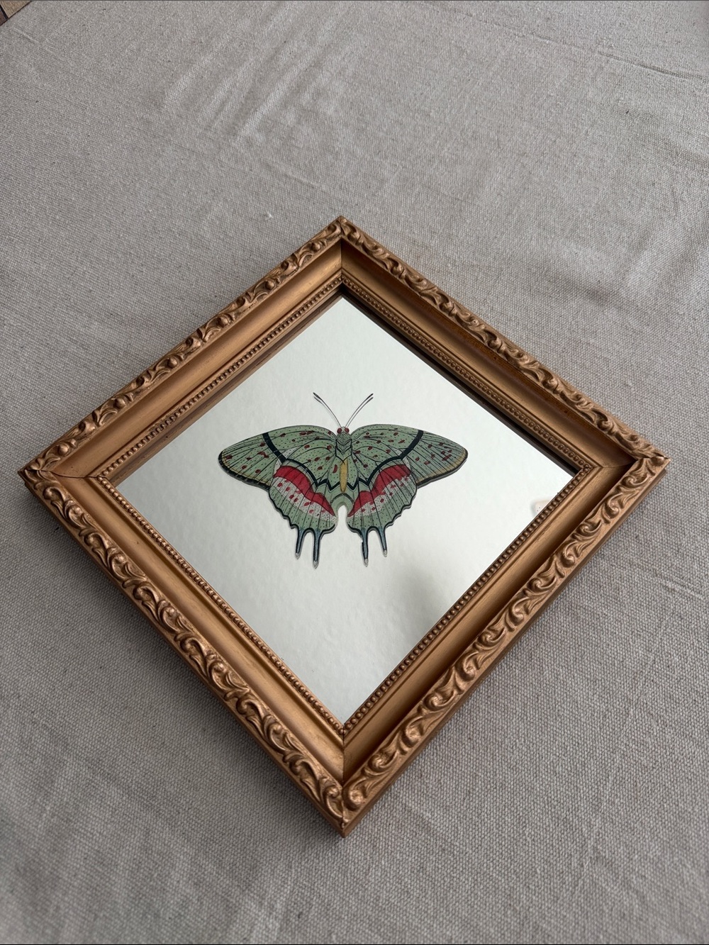 Vintage Inspired Ornate Gold Butterfly Wall Mirror Gallery Wall